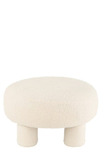 Kruk bouclé rond teddy
